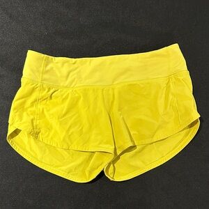 Lululemon Athletica Vibrant Yellow Speed Up Shorts